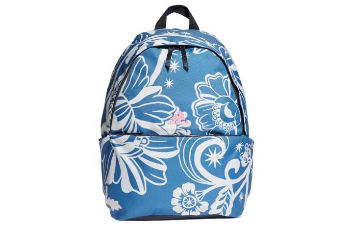 Adidas Adidas FARM Collaboration Recycled Polyester Plain Weave Fabric Backpack Women's Blue & White