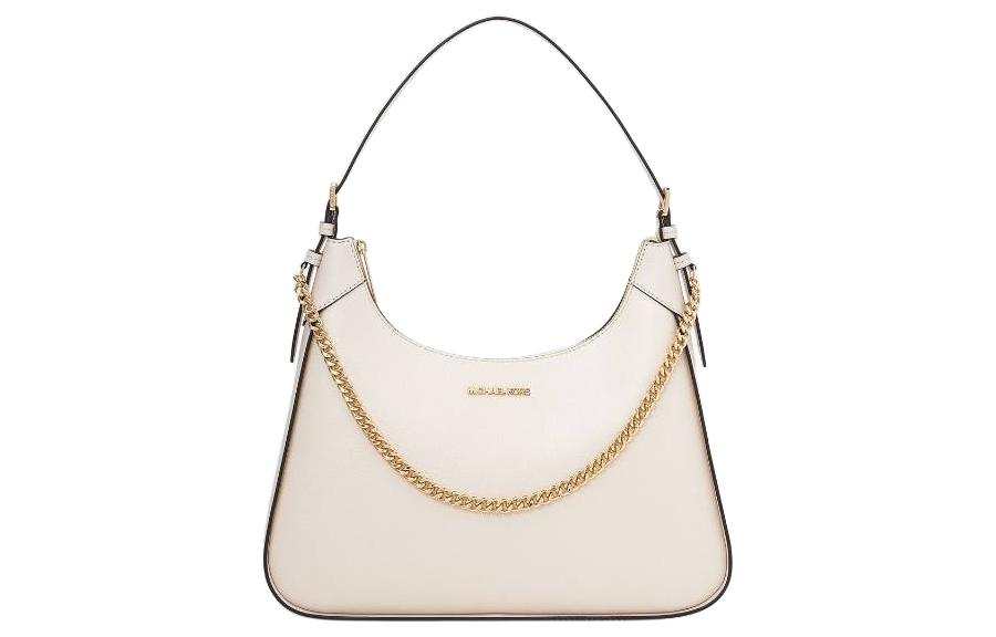 MICHAEL KORS Wilma Leather Handbag, Shoulder Bag Large Women's Milk White