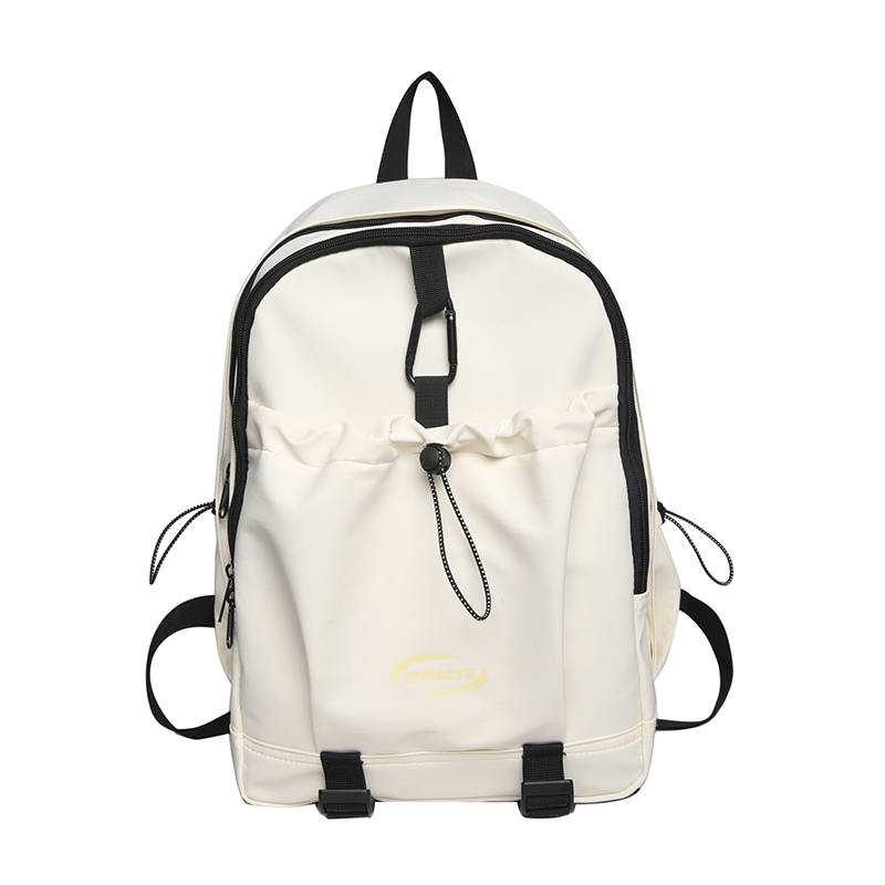 DELIXIONG Polyester Laptop Bag Backpack Regular Unisex White/Pink/Black