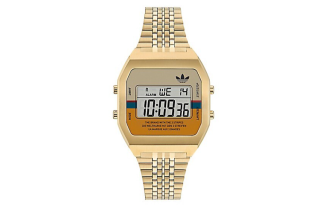 Adidas Originals Wrist Watches Quartz Movement Stainless Steel Strap 36mm Gold Dial Unisex ['50', 149262]m Waterproof