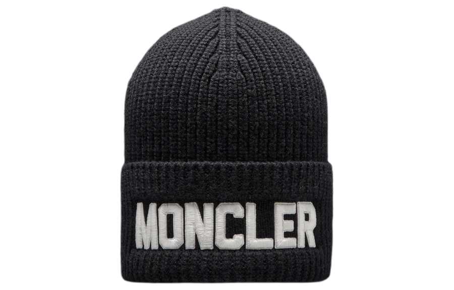 Moncler 【Previous Season】patch-lettering ribbed beanie
