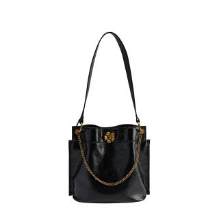 Simedin Cow Leather Shoulder Bag Medium Unisex Multicolor