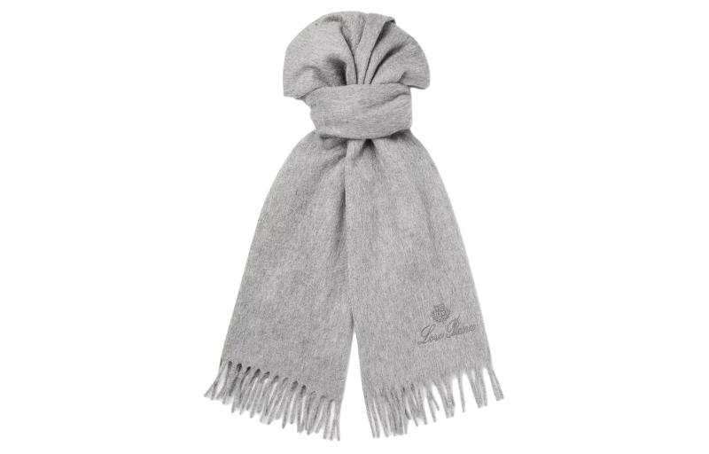 Loro Piana Knit Scarves Men's Gray