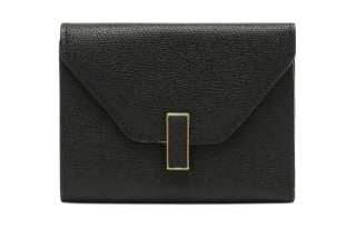 Valextra Millepunte Calfskin Wallet Unisex Black