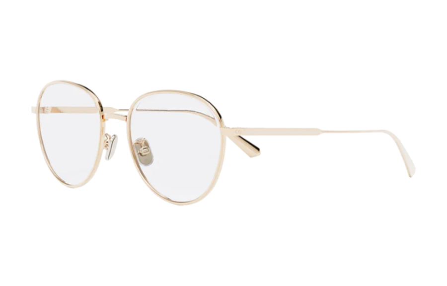 DIOR DIOR Metal Irregular Shape Eyeglass Frames Unisex Gold