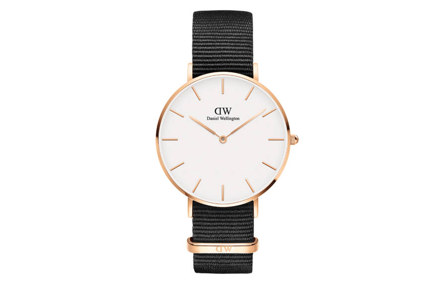 DW/DanielWellington Daniel Wellington Wrist Watches Quartz Movement Fabric Strap 36mm White Dial Men's Watches 30m Water Resistant