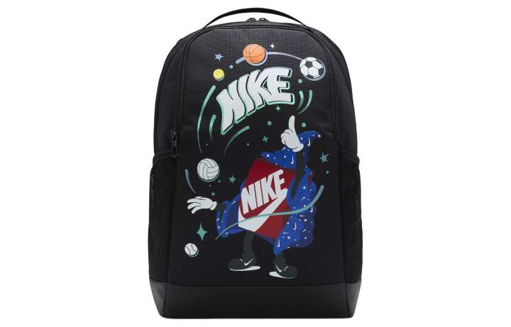 Nike Nike Polyester Backpack Regular Men's Black & White