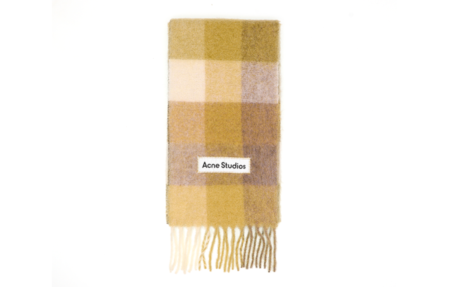 Acne Studios Acne Studios Logo-appliqué Checked Scarf