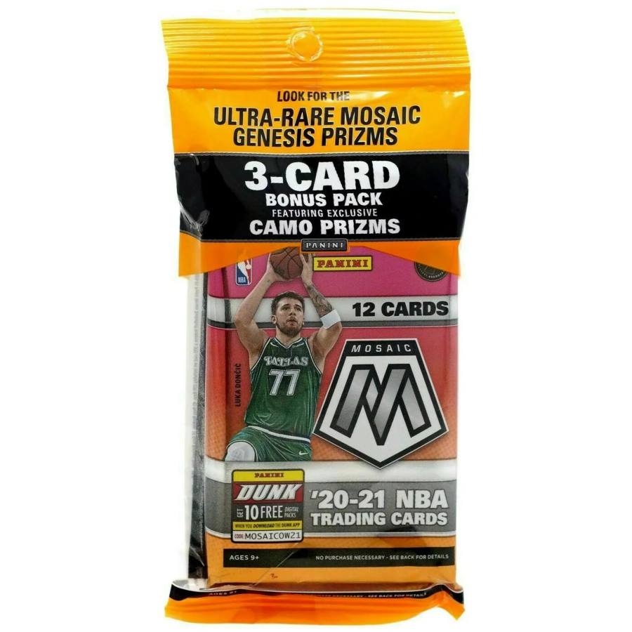 PANINI 2020 21 Basketball NBA Mosaic Basketball Player Cards Multipack Mosaics, Fat Pack Sports Cards 1 Pack