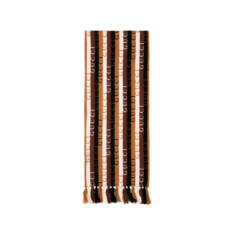 GUCCI Knit Scarves Unisex Brown