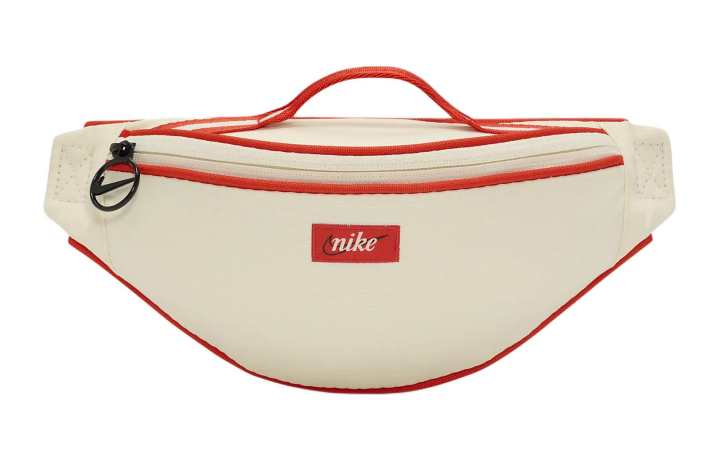 Nike Nike Polyester One Shoulder Crossbody Fanny Pack Regular Women's Beige Red