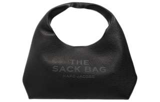 MARC JACOBS Grain Leather One Shoulder Handbag Women's Black