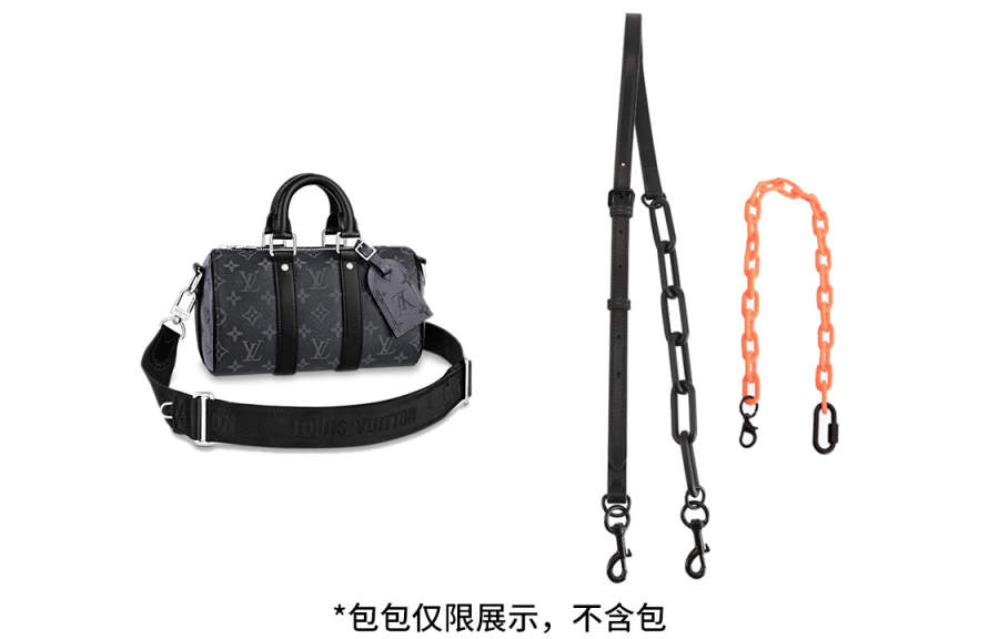 Luxury Care Artisan Workshop Acrylic Bag Straps Unisex Black/Orange
