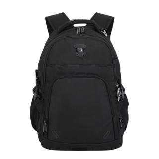 SUISSEWIN Polyester Men's Multifunction Business Versatile Commute Backpack Unisex Black