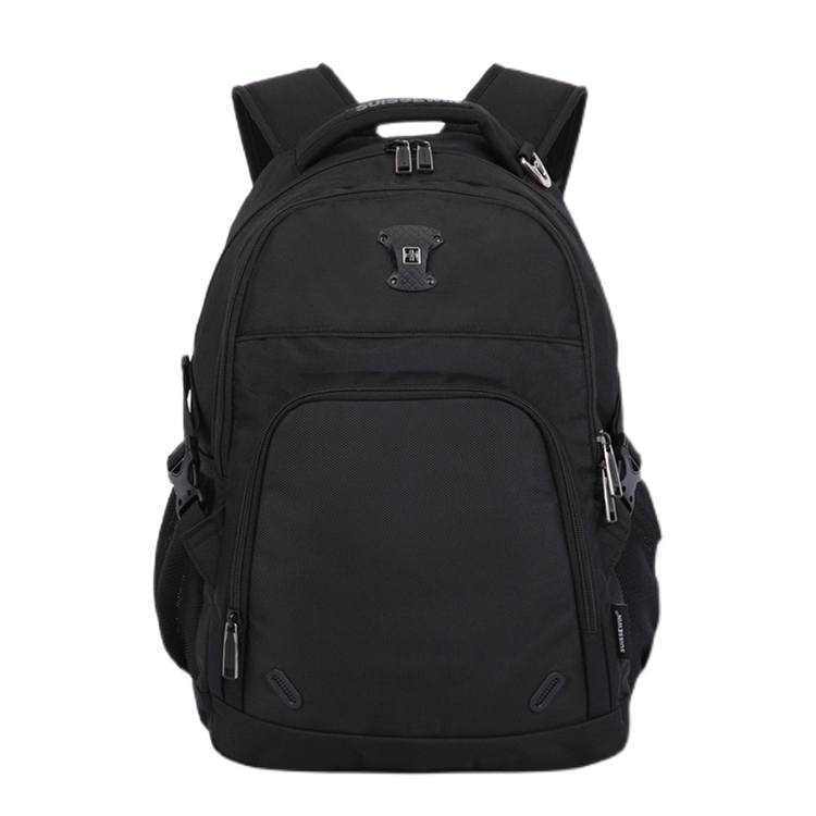 SUISSEWIN SUISSEWIN Polyester Men's Multifunction Business Versatile Commute Backpack Unisex Black