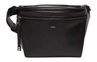 MaxMara Calfskin Shoulder Bag, Fanny Pack Large Women's Black