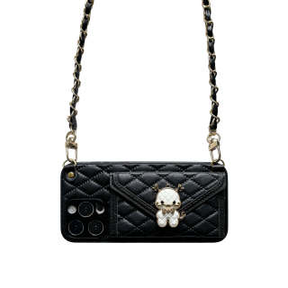 MOUEI Luxury Leather 16 Chanel Inspired Backpack With Dragon Motif, Gold Plated, Cute Fashion Quality Phone Cases