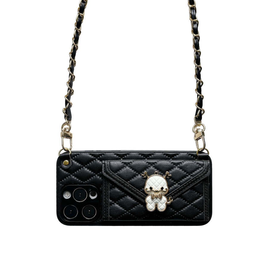 MOUEI Luxury Leather 16 Chanel Inspired Backpack With Dragon Motif, Gold Plated, Cute Fashion Quality Phone Cases