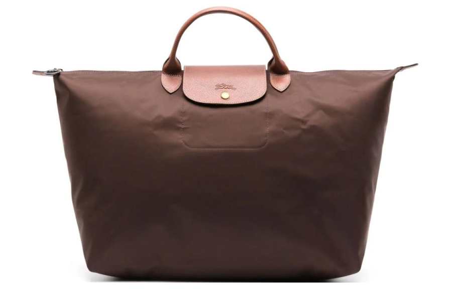 LONGCHAMP Recycled Canvas Handbag Small Women's Ebony