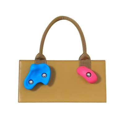 CONP Pu Handbag Women's Yellow Brown