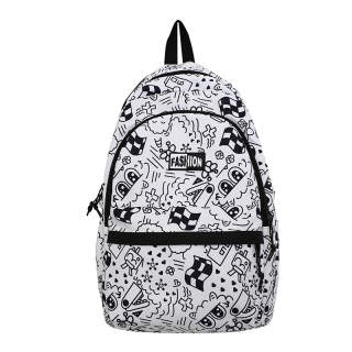 LEXI Nylon Backpack Regular Unisex Black/Blue/Purple