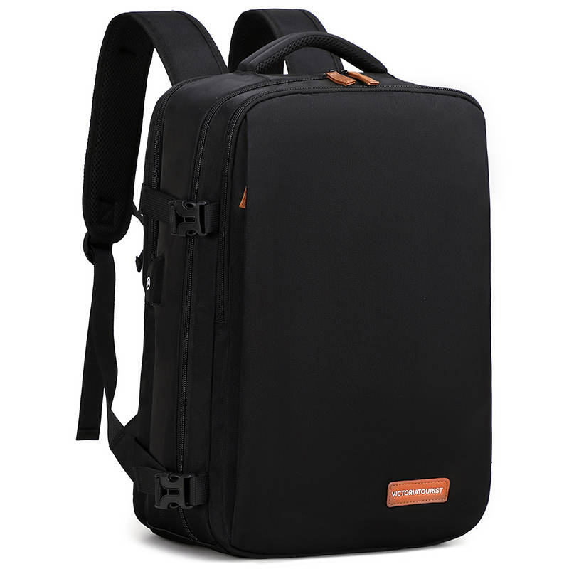 WEIDUOLIYALVXINGZHE Oxford Laptop Bag, Backpack, Mountaineering Bag, Travel Bag, Backpack Unisex Black/Ecru
