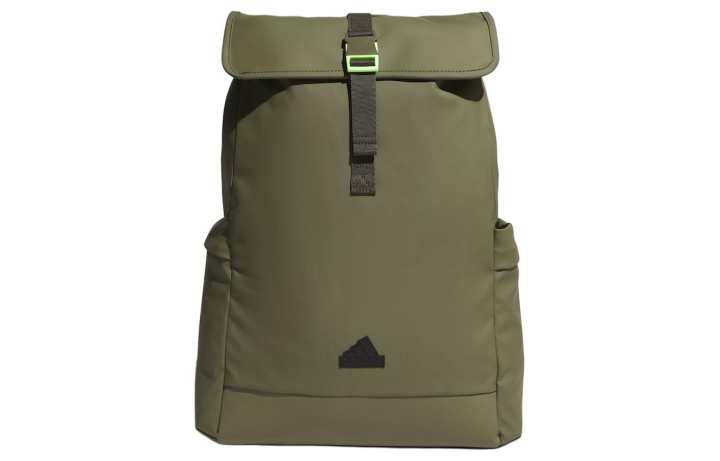 Adidas Adidas Polyurethane, Artificial Leather Backpack Regular Unisex Army Green