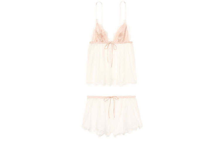 Victoria's Secret Pajama Set Women's Coconut White