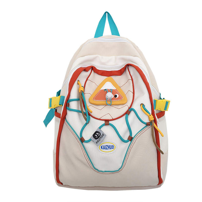 LEXI Nylon Backpack Unisex White/Purple
