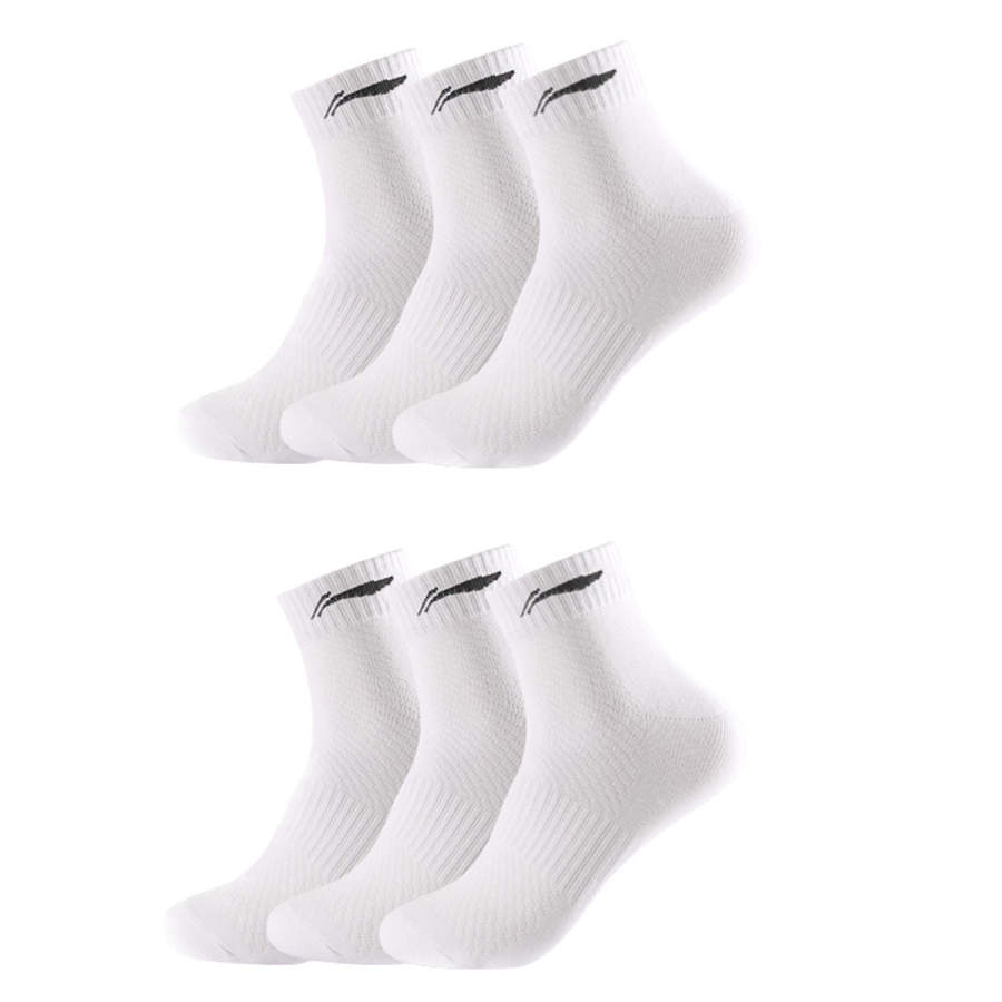 Li-Ning Li Ning Crew Socks Unisex 6 Pack