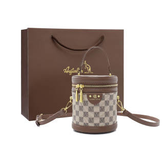 AUGTARLION Artificial Leather Handbag, Bucket Bag, Crossbody Bag Small Women's Coffee