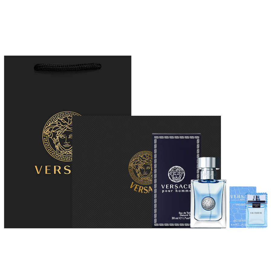 VERSACE VERSACE Same Name Men's Eau De Toilette Box Combination+5ml Sample Eau De Toilette 30ml/50ml Shopping Bag Included