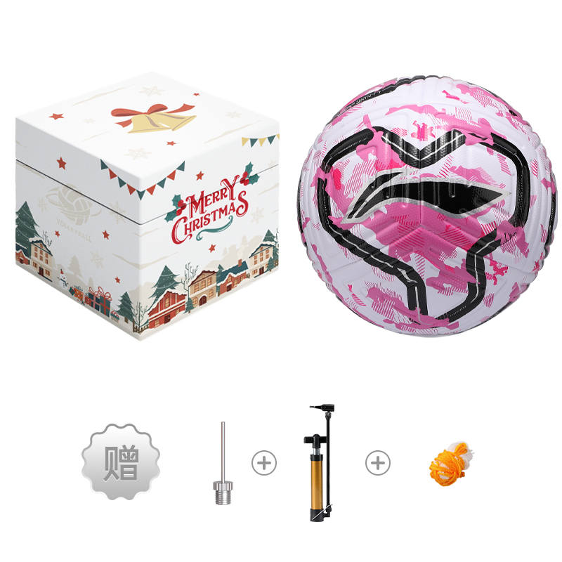 Li-Ning Li Ning Size 5 Soccer Ball TPU Leakproof Machine Stitched Soccer Ball Unisex Rose Red