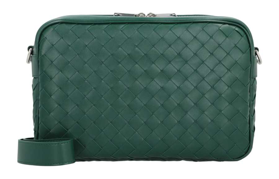 Bottega Veneta Calfskin Camera Bag, Shoulder Bag, Crossbody Bag Men's Green