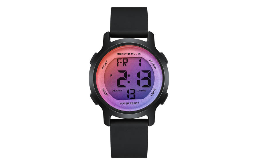 Disney Mickey Series Electronic Movement Silicone Strap Watch Unisex Purple Watch Dial