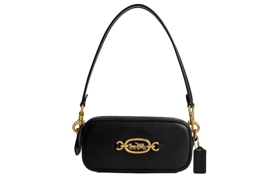 COACH Avery Leather Portable Crossbody Bag, Shoulder Bag Small Women's Black