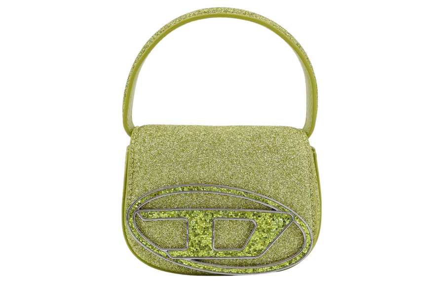 DIESEL Leather Shoulder Bag, Crossbody Bag, Handbag Extra Small Women's Green