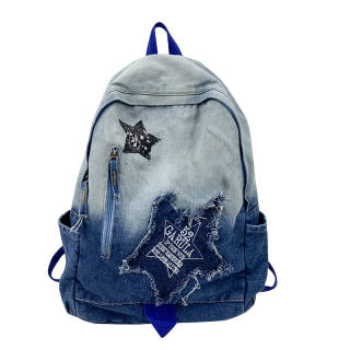 GEERDUN Nylon Backpack Regular Unisex Blue/Red