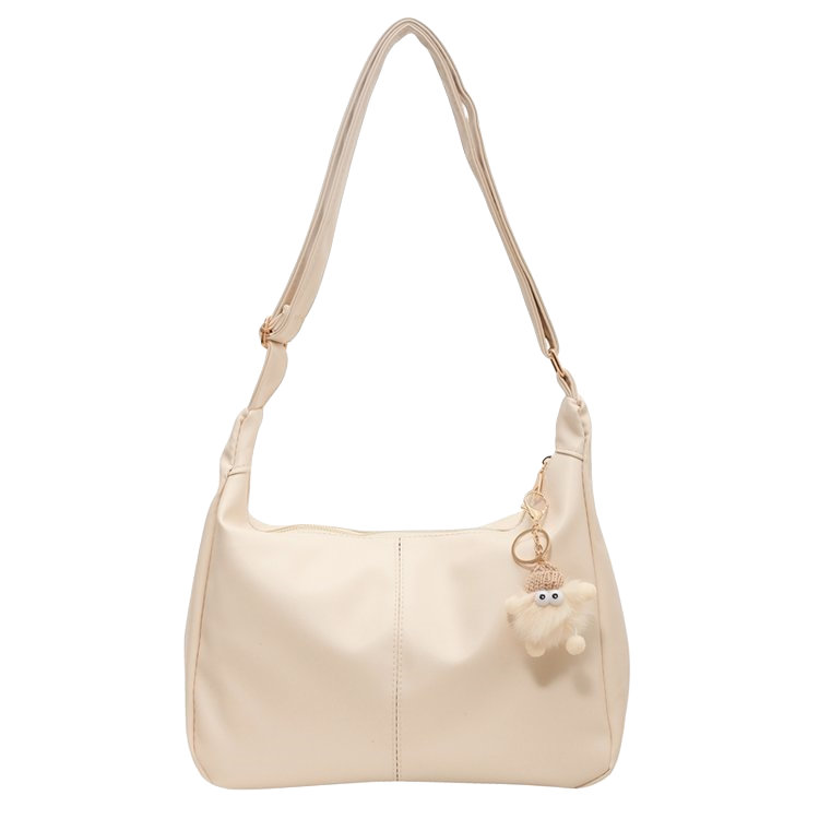 DUSENDAISHU Pu Shoulder Bag Regular Women's Ecru/Black
