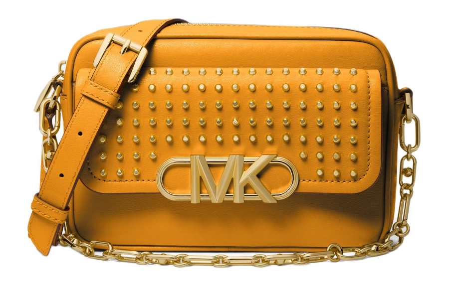 MICHAEL KORS PARKER Cow Leather Camera Bag, Shoulder Bag, Crossbody Bag Medium Women's Saffron