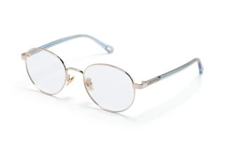 Chloé Chloe Acetate Metal Irregular Shape Eyeglass Frames Women's Blue