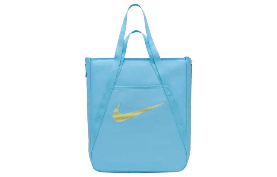Nike Nike Polyester Tote Bag, Shopping Bag, Shoulder Bag, Handbag Unisex Aquarius Blue & Light Laser Orange
