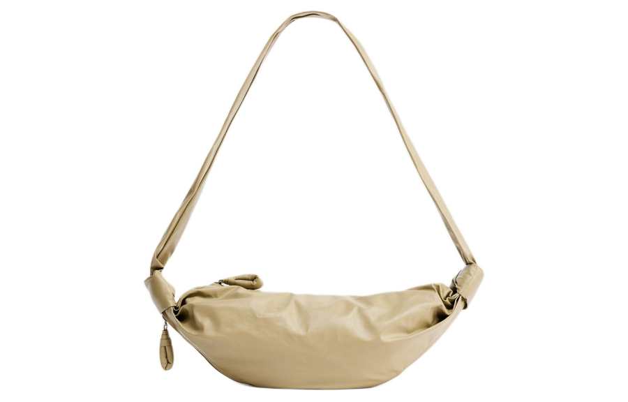 Lemaire Cow Leather Croissant Bag Croissant Bag Croissant Bag Crossbody Bag Small Women's Paper Leather Gray
