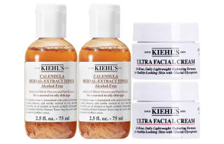 Kiehl's Sample Set Calendula Toner Intense Hydrating Cream Skincare Product Set Hydrating Oil Control 75ml*2+14ml*2