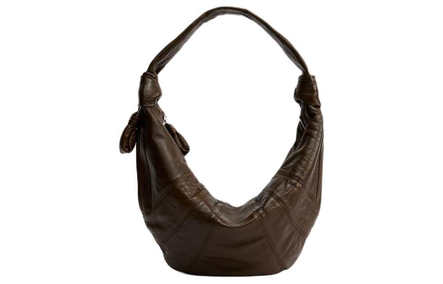 Lemaire Sheepskin Croissant Bag, Croissant Bag, Croissant Bag, Handbag, Shoulder Bag Women's Dark Smoke Gray