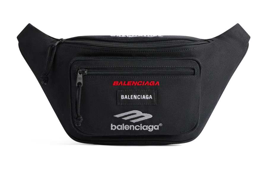 Balenciaga Explorer Polyamide Fanny Pack Men's Black
