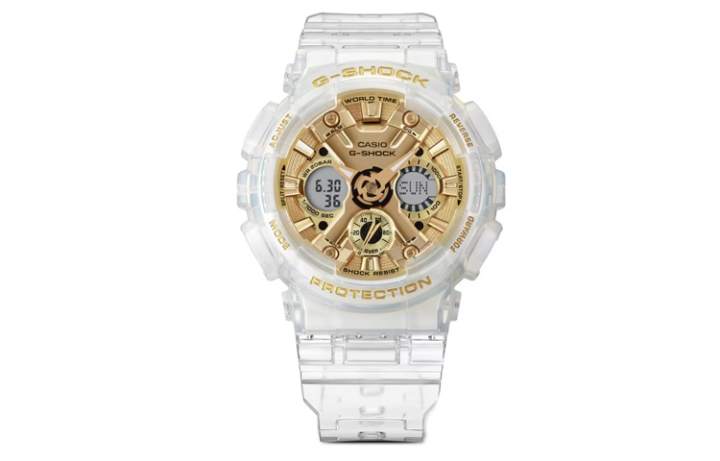CASIO CASIO Men Liquid Crystal/Analog Dual Display Series Gold Watch GMAS120SG7A