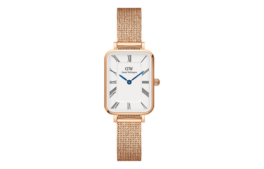 DW/DanielWellington Daniel Wellington QUADRO Collection Wrist Watches Quartz Movement Stainless Steel Watchband 20mm*26mm White Dial