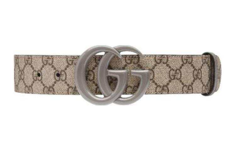 GUCCI GG Marmont Leather Belts Men's Light Brown