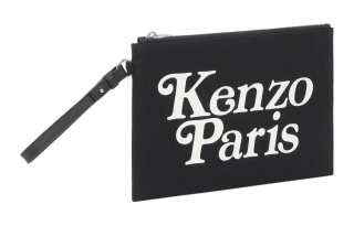 KENZO Logo Printed Zipped Pouch